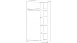 Шкаф 3-х створчатый Элегант, Белый