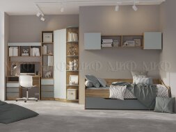 Кровать выдвижная со вторым  спальным местом Челси Color, мята