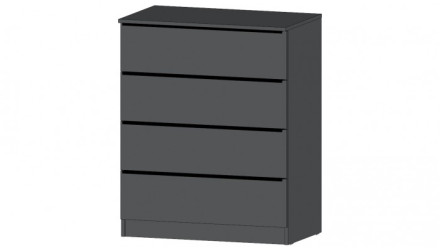 Комод Элегант 4 ящика, Графит 