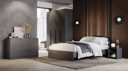 Модульная спальня Элегант, Графит 