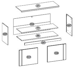 Тумба для обуви распашные двери 2D-1 DOORSET