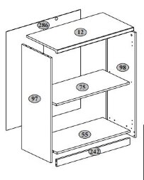 Тумба 2 двери 2D DOORSET   