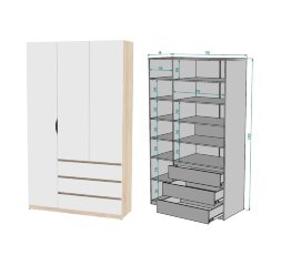 Шкаф Мальта H210